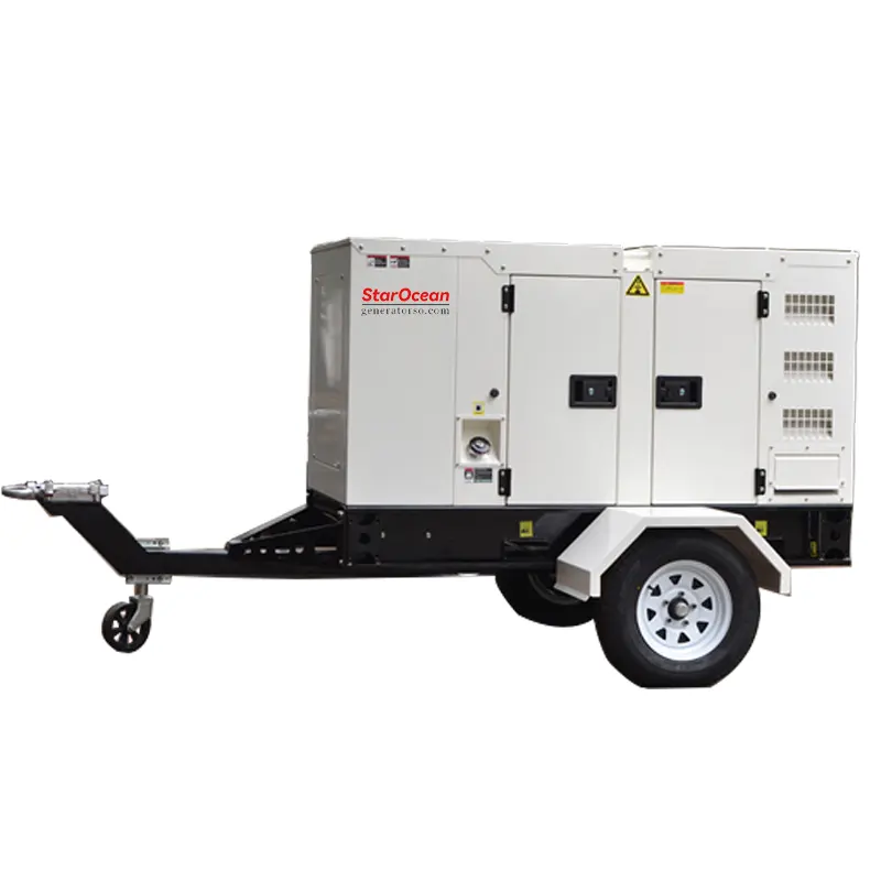 Portable Trailer Generator 20Kva 22Kw Diesel Generator