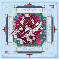 Fichas de Mahjong Americanas de Acrílico Azul Rojo Laguna, Modernas y de Lujo, para Viaje, Arte, Tamaño Personalizado, Portátiles y Ecológicas