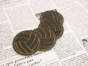 Sous-verre de table en fibre de bois noire en forme de boule pour la coupe <span class=keywords><strong>du</strong></span> <span class=keywords><strong>monde</strong></span> de sports - Product Image 4