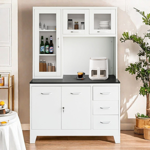 Nouvelles armoires de cuisine modernes Bluewhale KC-03 de qualité supérieure, construction en acier, options d'épaisseur de 0,4 à 1,0 mm, imperméables, écologiques, faciles à assembler - Product Image 2
