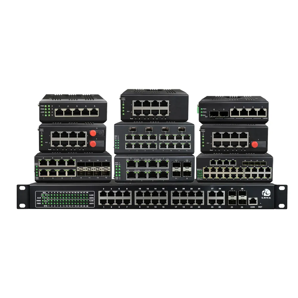 Switch OEM/ODM Manufacturer Managed 4 5 8 16 24 Port Industrial Ethernet Switch With SFP