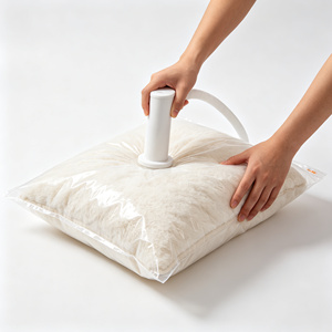 Clear PVC Vacuum Storage <b>Bags</b> Zipper <b>Compression</b> Organizer Pouches for Blankets Pillows Clothing Travel Home - Product Image 6