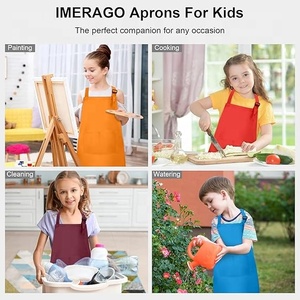 Tabliers d'enfants respirants personnalisables avec logo, réglables à la taille, pour l'école, la peinture, la <span class=keywords><strong>cuisine</strong></span>, l'artisanat, en polyester, pour le dessin - Vente en gros - Product Image 6