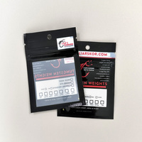Sachet Ziplock personnalisé avec logo imprimé pour appâts de pêche, avec fenêtre transparente et trou de suspension, pour leurres et accessoires de pêche