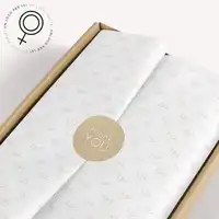 Personalizzato Logo Dorato Nero di Carta di Imballaggio Carta Da Imballaggio Del Tessuto Per I Prodotti di Imballaggio Vestiti Dell'involucro Del Tessuto di Carta Stampa del Logo