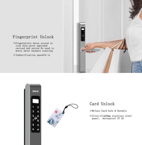 Tuya nhà thông minh wifi an ninh sinh trắc học vân tay kiểm soát truy cập kỹ thuật số bàn phím passworrd cửa xử lý điện tử Keyless khóa - Product Image 2