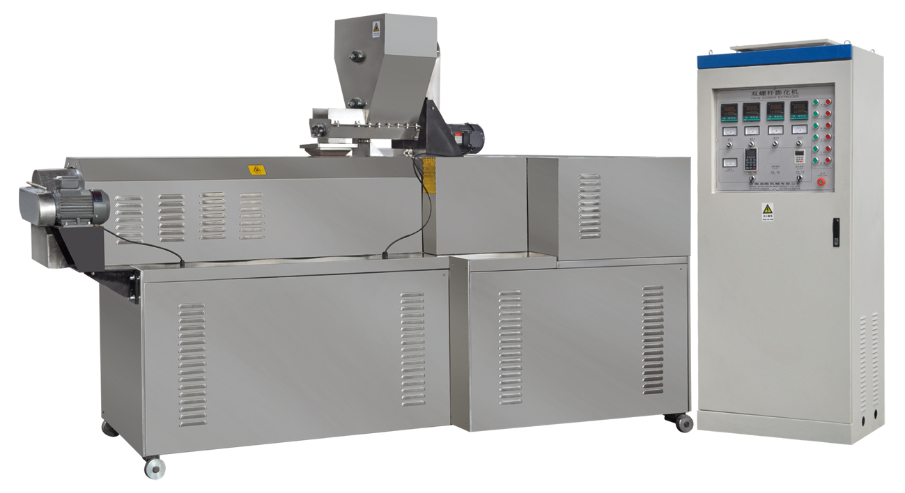 Food Grade SS 201 2D 3D Corn Puff Extruder Machine Double Screw