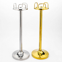Support de seau à glace de type stand commercial en acier inoxydable, support de bol à champagne, support de bouteille de bière en métal, refroidisseur pour KTV