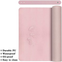 Tapis de bureau en cuir écologique imperméable en cuir PU clavier tapis de souris pour bureau à domicile sac d'opp accessoires informatiques durables Stock