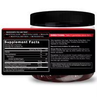 Gummies de Maca noire pour adultes OEM |   Soutien Vitalité Saveur Baies de la Passion 60 Comprimés