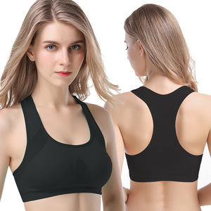 Sujetador deportivo sexy para mujer, talla grande, antibacteriano, con estampado a cuadros, sin costuras, transpirable, sin aros, acolchado, cómodo, top corto deportivo - Product Image 2