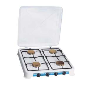Estufa de Gas de Mesa de Acero Inoxidable de 4 Quemadores, Directo de Fábrica, con 1 Año de Garantía, para Equipos de Cocina Comercial - Product Image 1