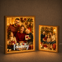 Cadre photo en verre illuminé avec plaque de verre vierge pour sublimation, format A4 A5, cadre photo lumineux LED avec prise secteur