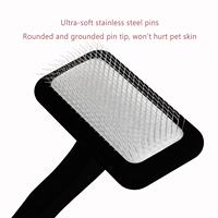 Brosse lissante professionnelle Qbellpet 2025 pour animaux de compagnie, avec picots en acier inoxydable doux pour masser et coiffer les animaux