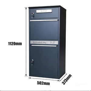 Boîte <span class=keywords><strong>aux</strong></span> <span class=keywords><strong>lettres</strong></span> et boîte à <span class=keywords><strong>colis</strong></span> extérieure en acier galvanisé avec serrure à clé, étanche et antivol pour <span class=keywords><strong>la</strong></span> livraison de courrier et de <span class=keywords><strong>colis</strong></span> - Product Image 6
