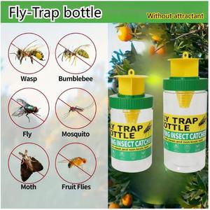 Trampa Ecológica para Moscas de la Fruta, Polvo No Tóxico para Matar Moscas, Recipiente Desechable Portátil para Atrapar Moscas en el Hogar y el Jardín, para Abejas y Avispas - Product Image 2
