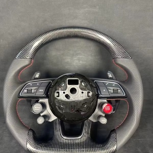Volante Personalizzato in Fibra di Carbonio per <span class=keywords><strong>Audi</strong></span> <span class=keywords><strong>A3</strong></span> 8P S3 <span class=keywords><strong>TT</strong></span> R8 TTRS B8 A4 A1 A5 A6 C7 A7 S4 S5 S6 RS3 RS4 RS5 RS6 in Pelle con LED - Product Image 4