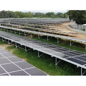 Güneş enerjisi üretimi için 1 MW güneş çiftlik tarım sistemi alüminyum PV zemin montaj sistemi