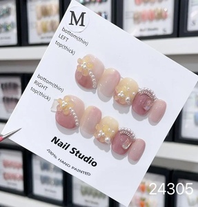 Venta al por Mayor de Fábrica: 10 <span class=keywords><strong>Uñas</strong></span> Postizas Hechas a Mano, Suministro Directo de Fábrica con Estilos Mixtos Personalizados Disponibles - Product Image 4