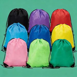 High Quality Customized Color Printed Polyester <b>Backpack</b> Waterproof Eco Friendly <b>Drawstring</b> Bag for Gym Sport Hiking - Product Image 1