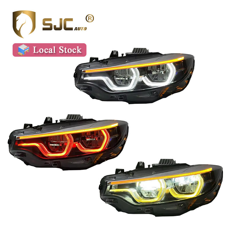 Sjc V3 LED Headlight Assembly For BMW 4 Series F32 / F80 / F82 Yellow White Red DRL