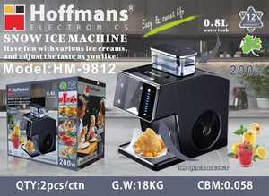 Machine à glace Hoffmans <span class=keywords><strong>la</strong></span> plus vendue sur le marché africain, glace instantanée <span class=keywords><strong>en</strong></span> 30 secondes, réservoir de 0,8 L, design noir et argent - Product Image 3
