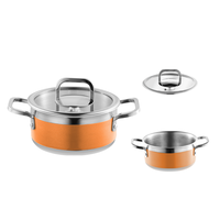 Batterie de cuisine Triply de 24 cm en acier inoxydable de haute qualité pour service intensif OEM