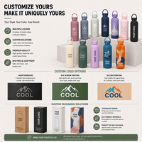 Botella de Agua de Acero Inoxidable al por Mayor con Asa, 750ml, Aislamiento al Vacío, Tacto Suave, Termo de Viaje Antifugas, Logotipo Personalizado