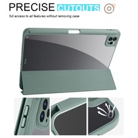 Şeffaf akrilik İnce akıllı kapak için iPad Pro 11 4th 3rd 2nd 1st Gen 2022 2021 2020 2018 yumuşak kenar kalemlik Tablet kılıfı