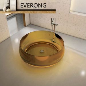 Baignoire transparente en résine de différentes couleurs Baignoire indépendante en résine de surface solide Baignoire bleue indépendante en résine semi-transparente - Product Image 4