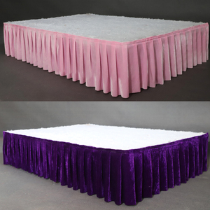 Rok murah, rok lipat, rok sutra, celemek panggung pabrik untuk pesta pernikahan, dekorasi teater, dan acara lainnya - Product Image 3