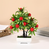 Décoration d'intérieur, arbre bonsaï artificiel en plastique, plante en pot, écologique, simulation de paysage vert de haute qualité, ornement