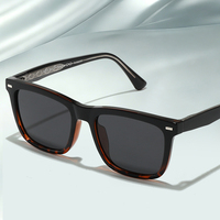 Lunettes de soleil polarisées de qualité supérieure BK 99047P, monture en nylon TR90, pour hommes et femmes, style rétro rectangulaire, verres dégradés marron, lunettes de soleil tendance