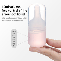 Biberon en silicone réutilisable à deux têtes de nourrisson, anti-colique, pour soins de bébé, ensemble de tétines médicinales pour nourrissons