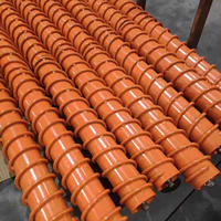 Ensemble de rouleaux de retour en spirale en acier durable, neuf, avec nettoyage de la bande en caoutchouc, convoyeur de marque Baoke, garantie 1 an