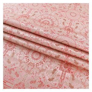 Tissu jacquard brocart en soie 100 % acrylique tricoté, résistant à l'abrasion, moins cher, pour vêtements, vêtements d'extérieur, nappes et rideaux - Product Image 6