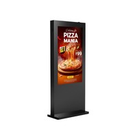 Afficheur numérique LCD extérieur de 55 pouces à haute luminosité 3000 nits, étanche IP65, avec animation SDK, sur pied, pour centre commercial