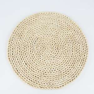 Napperon en rotin tressé naturel de cuisine assiettes creuses de chargeur en osier napperons tissés ronds pour Table à manger - Product Image 3