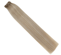 Extensions de cheveux humains vierges européens bruts, cuticules alignées, Remy, texture lisse ou ondulée, trame de cheveux