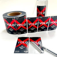 Autocollant personnalisé en aluminium pour bouteille en métal Logo UV Imperméable Vin Argent mat Fabricant d'impression d'étiquettes métalliques