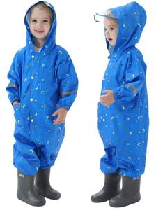 Whole Sale Oem Packable Reflective Custom Print Premium Toddler Rain Jacket <strong>Raincoats</strong> for Children Kids - Product Image 4