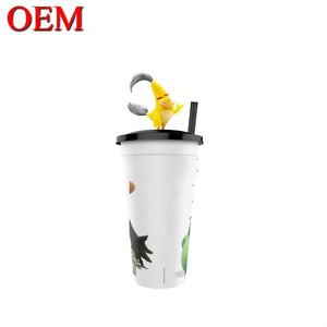 Personnalisé Votre Propre Conception Petit PVC 3D Tasse Figure OEM Mini En Plastique De <span class=keywords><strong>Dessin</strong></span> <span class=keywords><strong>Animé</strong></span> Topper Figurine - Product Image 1