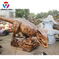 Modèle de dinosaure animatronique Indominus Rex à télécommande mécatronique pour utilisation en intérieur pour les manèges de parcs d'attractions