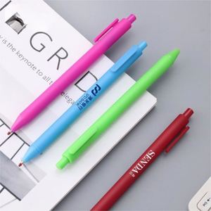 Candy-Colored PVC Acrylic Advertising Signature <b>Pen</b> Casual Neutral Design with Pressed Logo for Office Stationery Sticker Use - Product Image 4