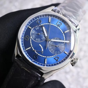 Montre élégante pour affaires, résistante à l'eau, boîtier en acier inoxydable, mouvement mécanique, bracelet en cuir, pour les occasions professionnelles - Product Image 3