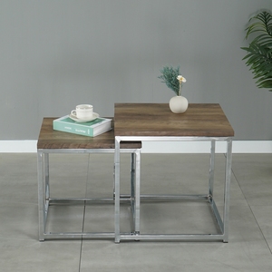 Set di Tavolini da Caffè Moderni in Offerta, Mobili di Alta Qualità per Soggiorno, Tavolo Quadrato in MDF Effetto Marmo - Product Image 2