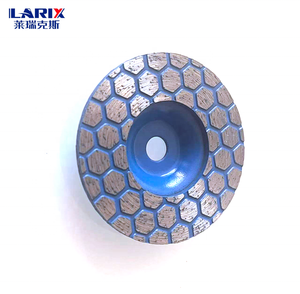 LARIX Custom 45mm Diamond+Metal Cup Grinding Wheel with Football-Net Segment for Tile and Ceramic Fine Abrasive - Product Image 1