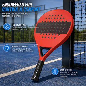 Raqueta de Pádel Personalizada al por Mayor para Jugadores Principiantes e Intermedios, Fabricación OEM, Tipo Control Ligero, Pala de Pádel con Núcleo de EVA - Product Image 2