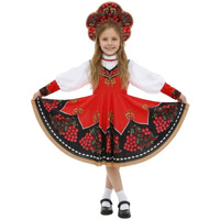 Costume national russe, vêtements traditionnels russes pour enfants, robe de fête pour filles, tenue de princesse pour anniversaire