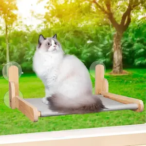 Kattenraam Hangmat-Zitmeubelen-Slecht Kussen Met Zuignap Voor Balkonraam Kattenhangmatbed